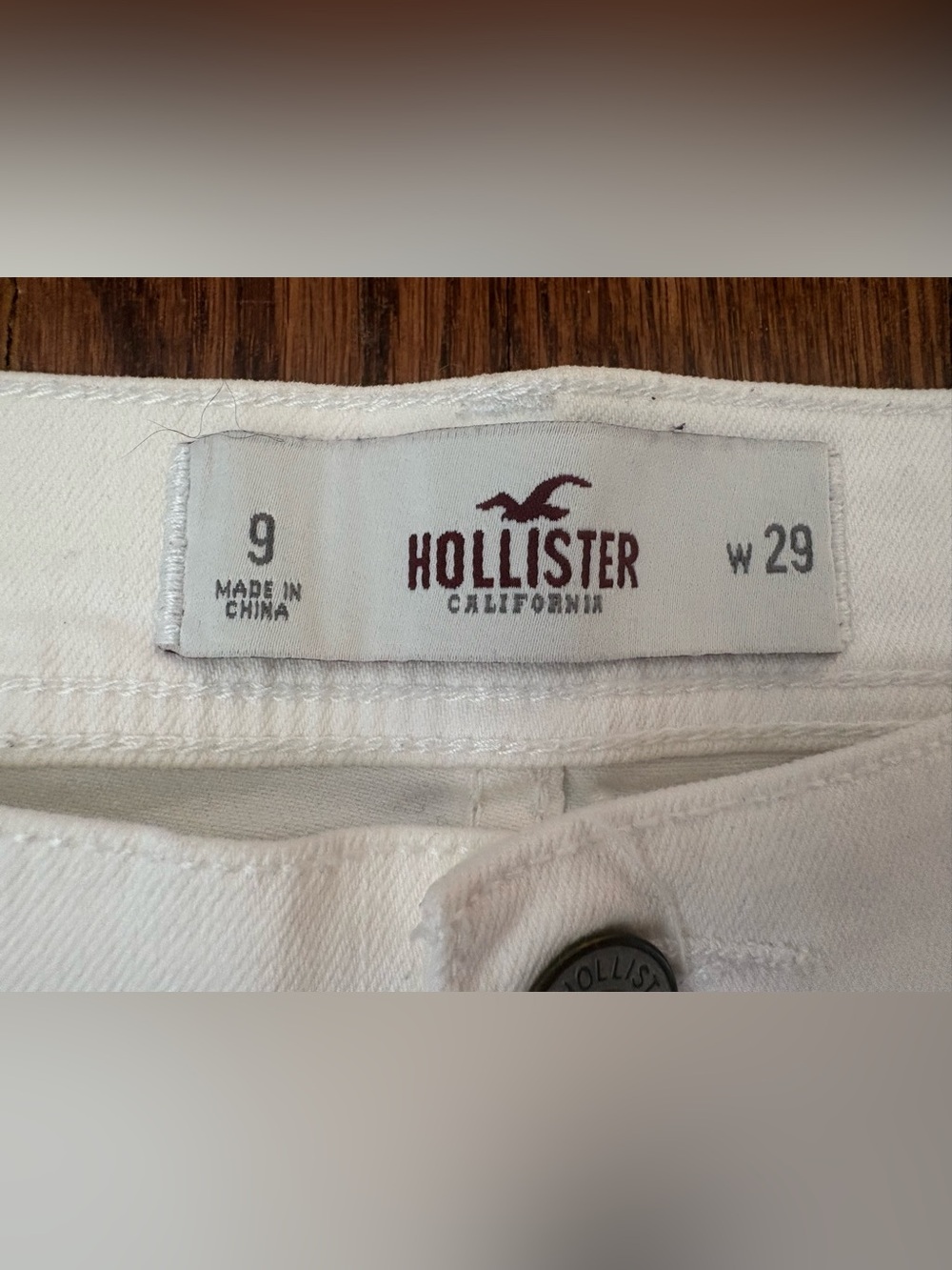 Holster Y2K Style Shorts Size 9 Low Rise Cut Off White Denim Preowned - Picture 7 of 12